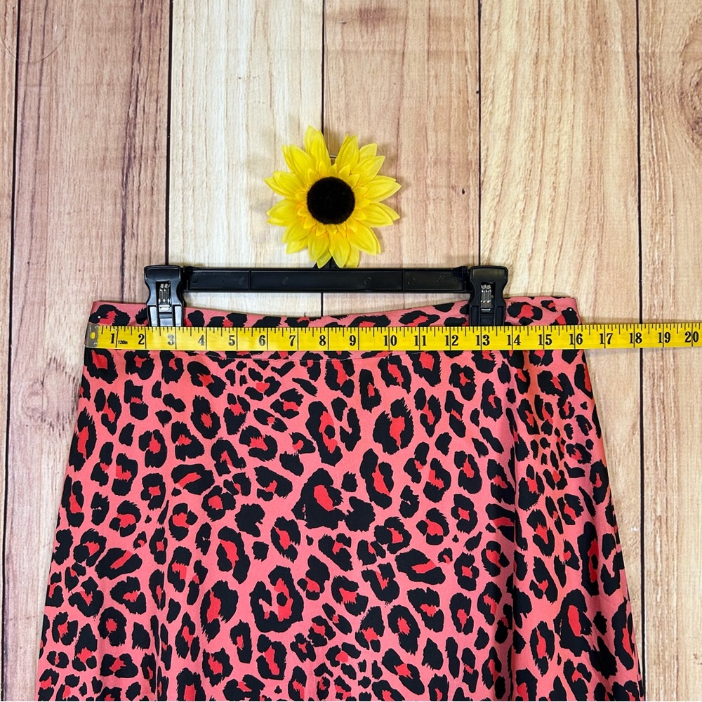 Worthington Pink Cheetah Skirt Size 10 Maxi Midi Length Animal Print Medium - Picture 12 of 16